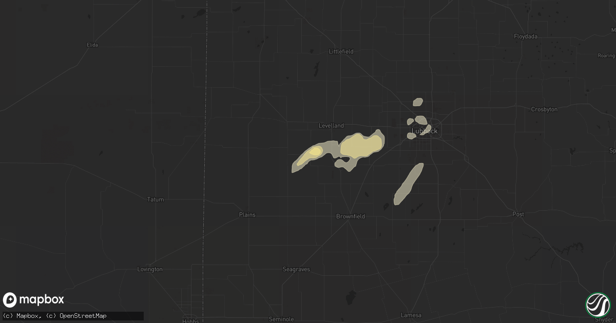 Hail map in Sundown, TX on October 5, 2018