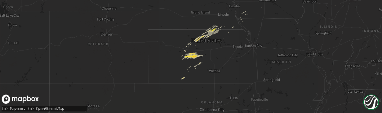 Hail map on October 5, 2018