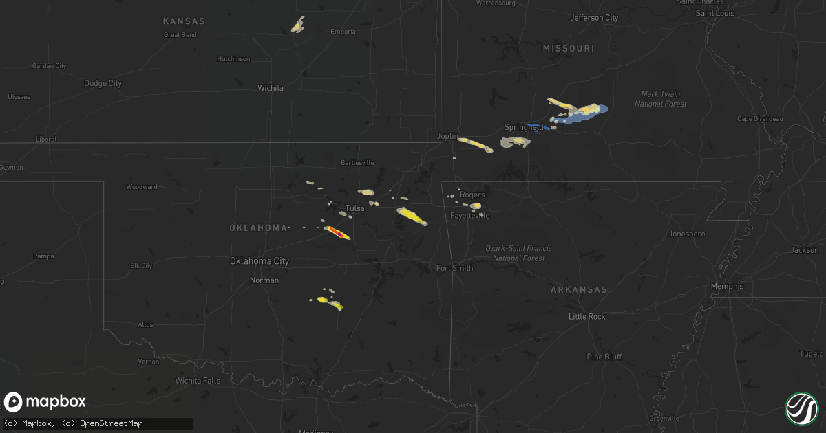 Hail map on October 5, 2019