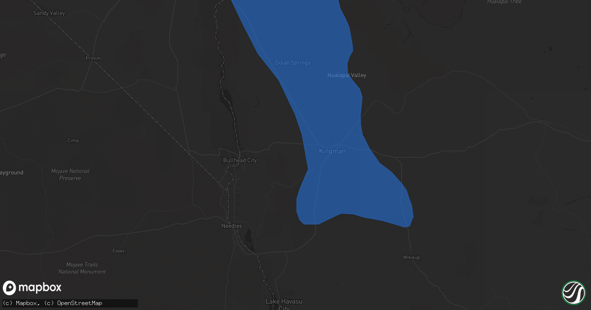 Hail map in Golden Valley, AZ on October 5, 2021