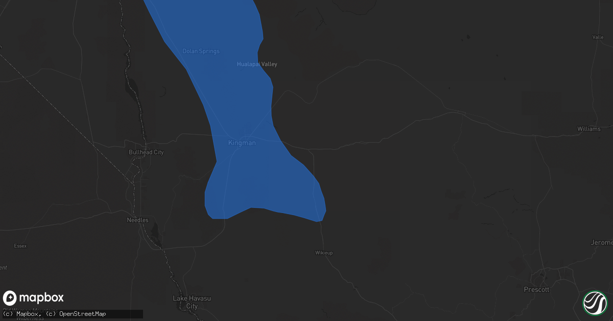 Hail map in Kingman, AZ on October 5, 2021