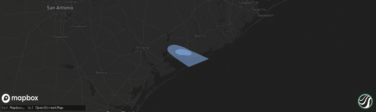 Hail map in Lolita, TX on October 5, 2023