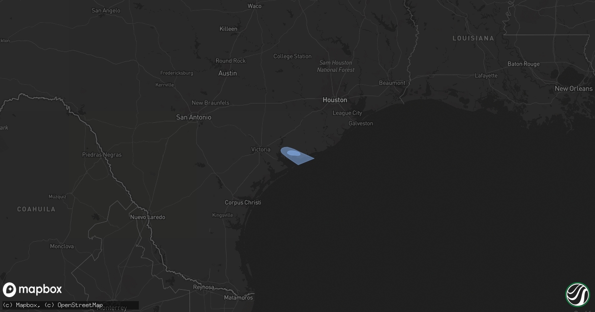 Hail map in Texas on October 5, 2023