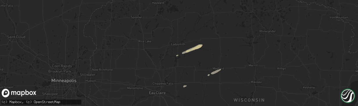 Hail map in Conrath, WI on October 5, 2024