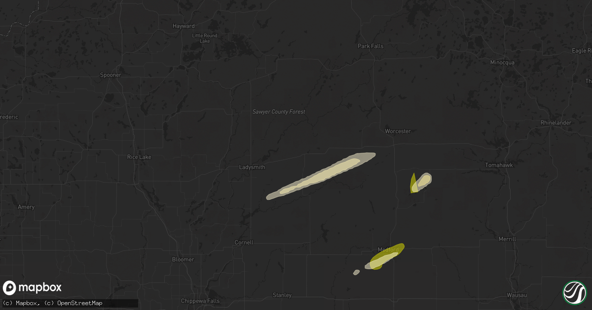 Hail map in Glen Flora, WI on October 5, 2024