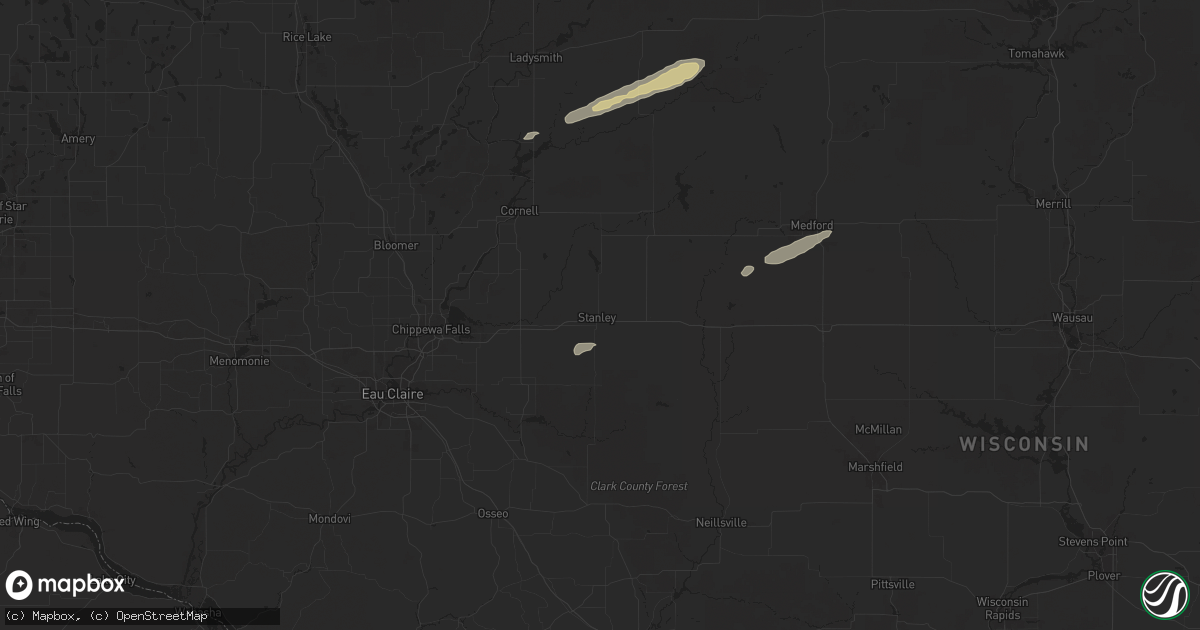 Hail map in Stanley, WI on October 5, 2024