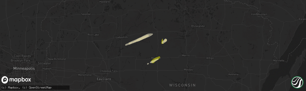 Hail map in Westboro, WI on October 5, 2024