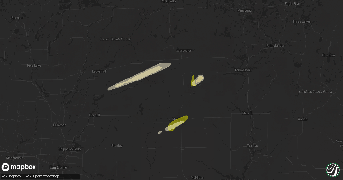 Hail map in Westboro, WI on October 5, 2024