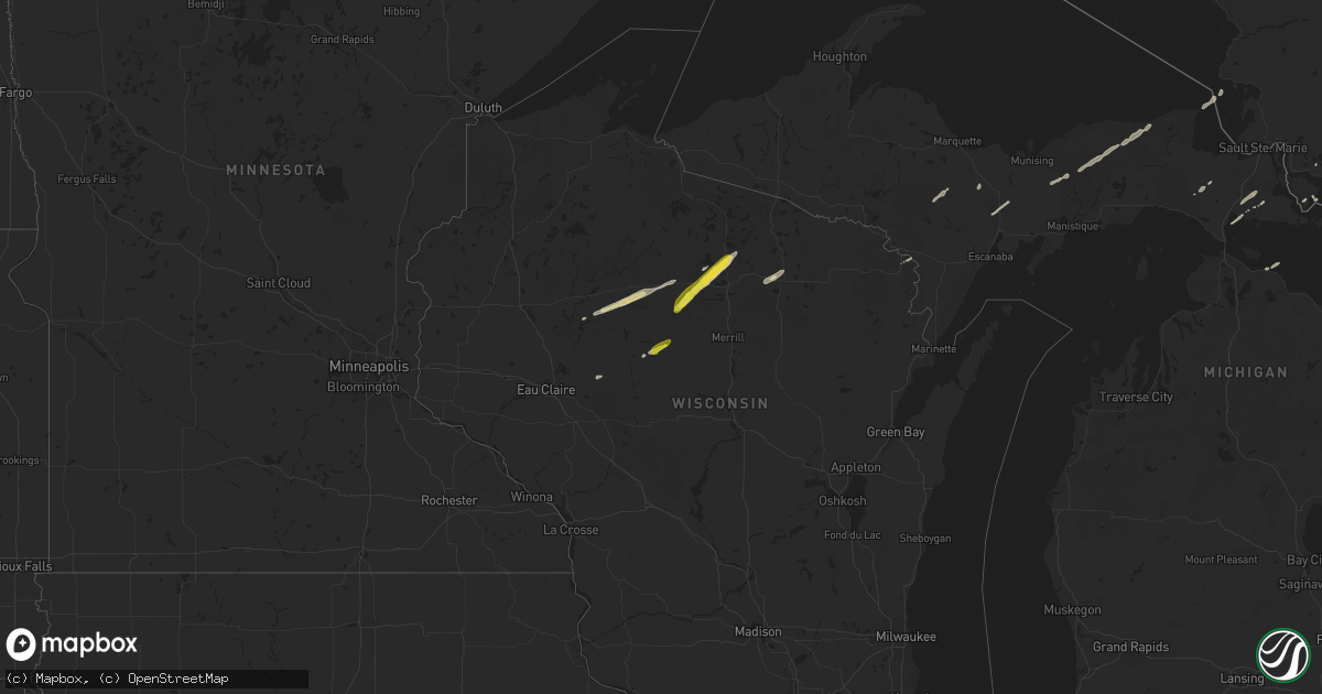 Hail map on October 5, 2024