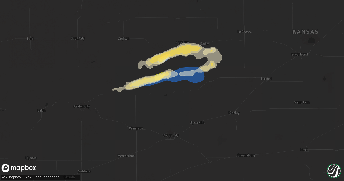 Hail map in Jetmore, KS on October 5, 2025