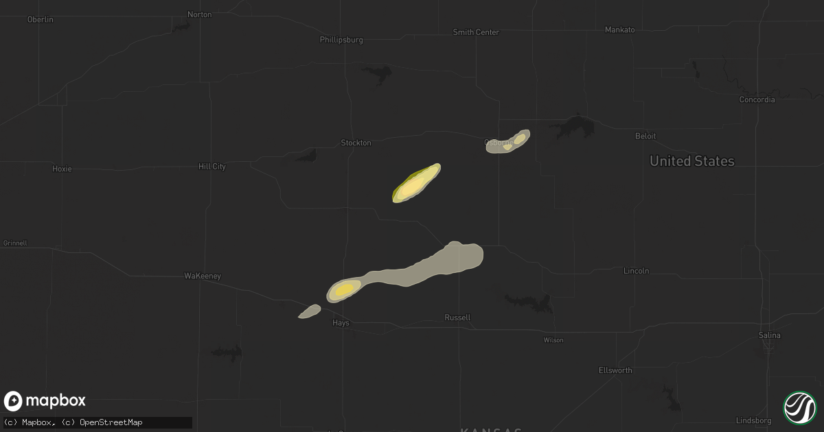 Hail map in Natoma, KS on October 5, 2025