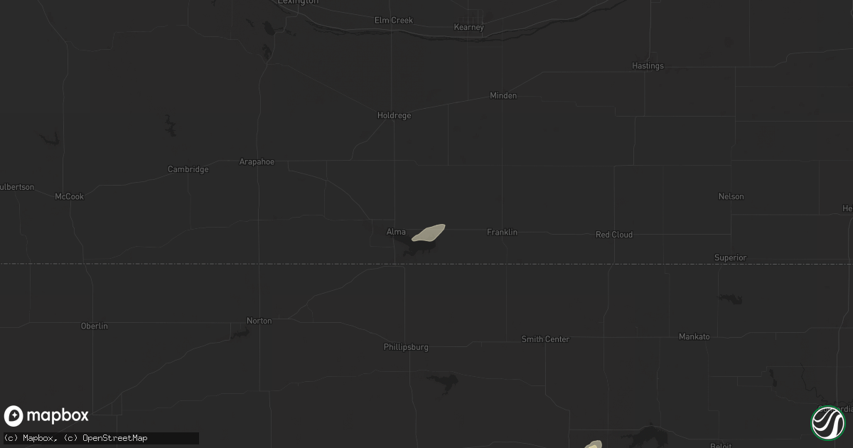 Hail map in Republican City, NE on October 5, 2025