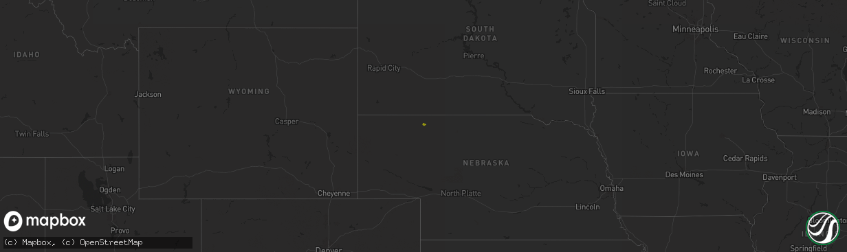 Hail map on October 5, 2025