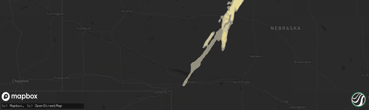 Hail map in Box Elder, SD on October 6, 2011