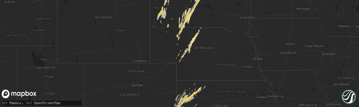 Hail map in Kansas on October 6, 2011