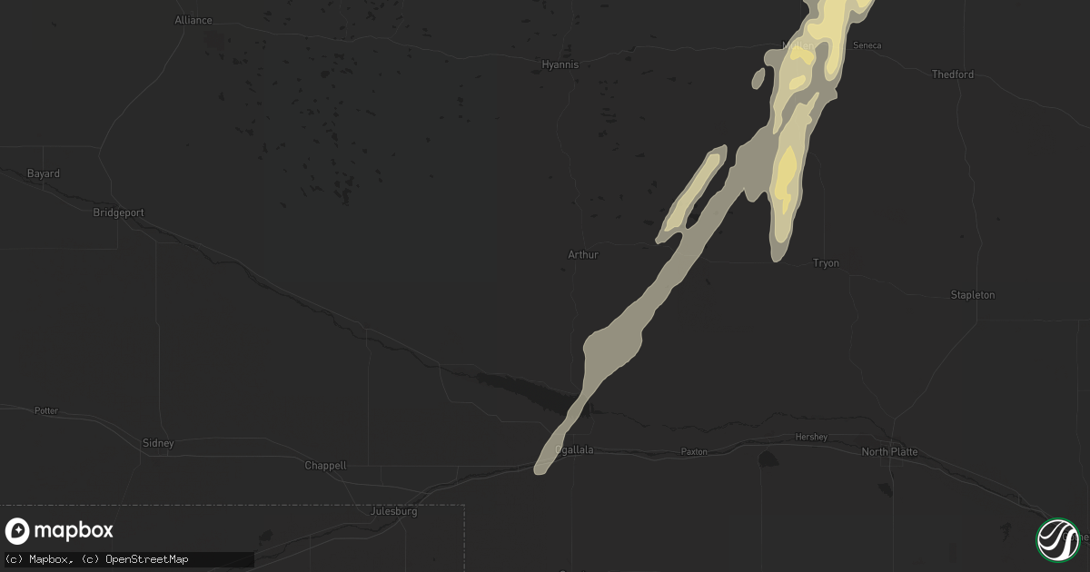 Hail map in Pierre, SD on October 6, 2011