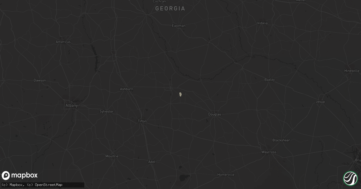 Hail map in Fitzgerald, GA on October 6, 2013