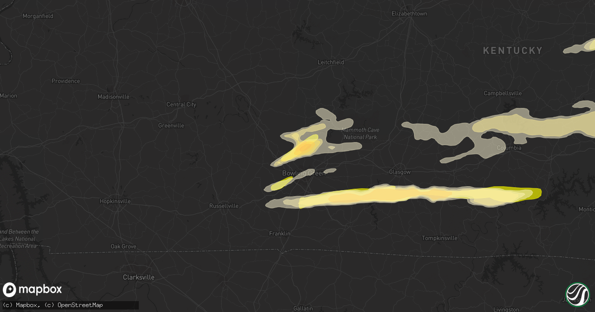 Hail map in Bowling Green, KY on October 6, 2014
