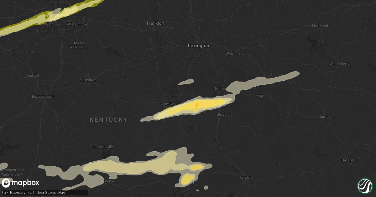 Hail map in Lancaster, KY on October 6, 2014