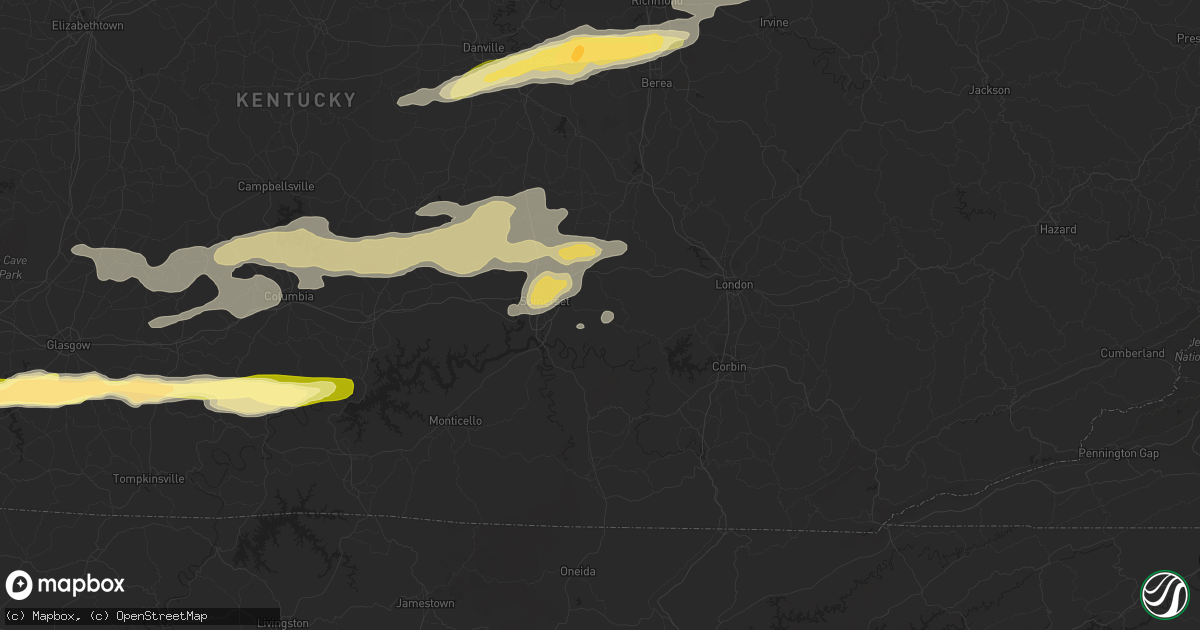 Hail map in Somerset, KY on October 6, 2014