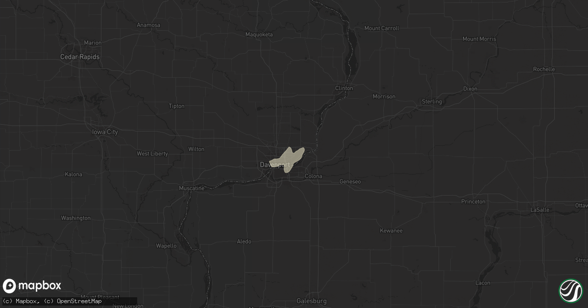 Hail map in Bettendorf, IA on October 6, 2016