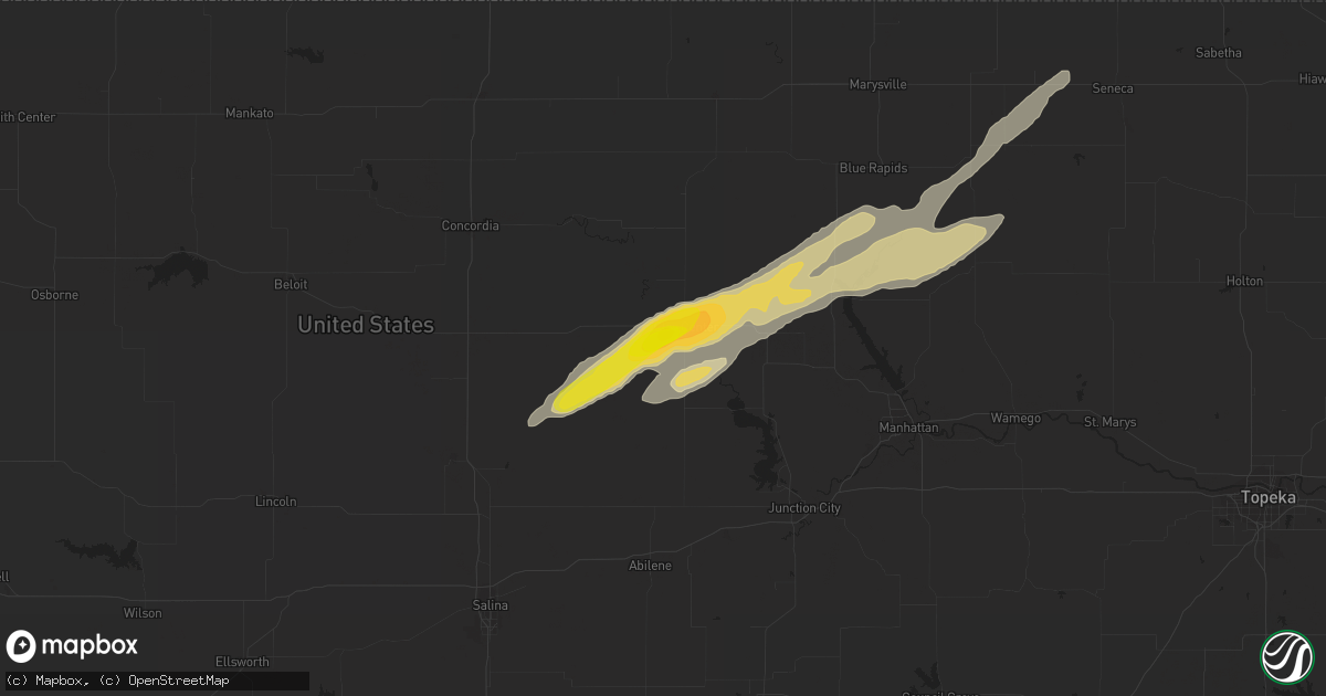 Hail map in Clay Center, KS on October 6, 2016