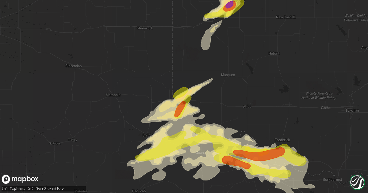 Hail map in Hollis, OK on October 6, 2016