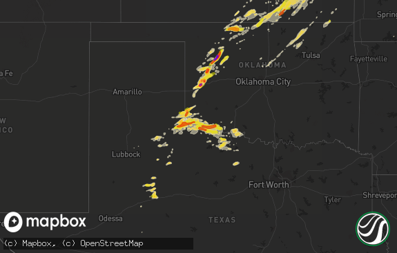 Hail map preview on 10-06-2016