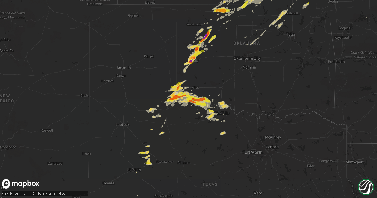 Hail map on October 6, 2016