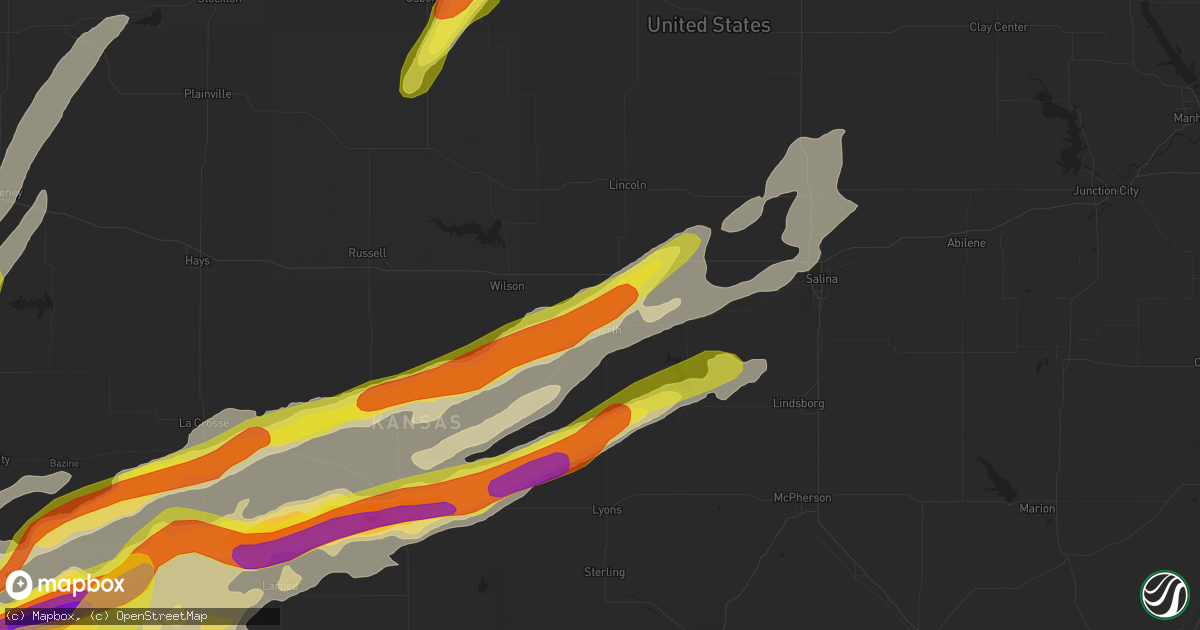 Hail map in Ellsworth, KS on October 6, 2017
