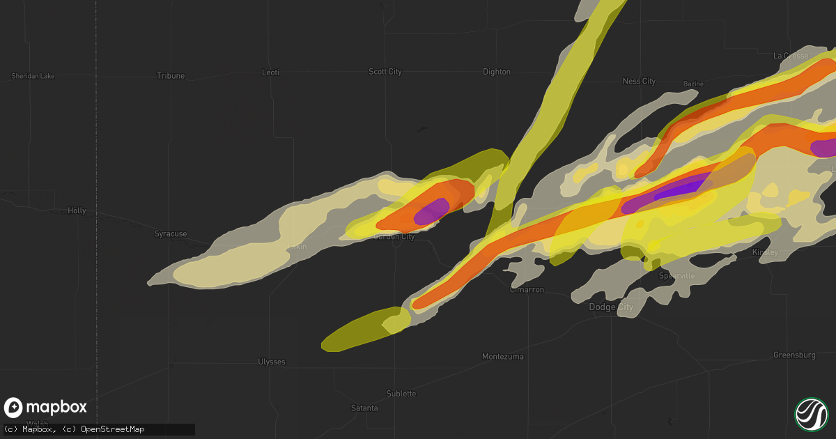 Hail map in Garden City, KS on October 6, 2017