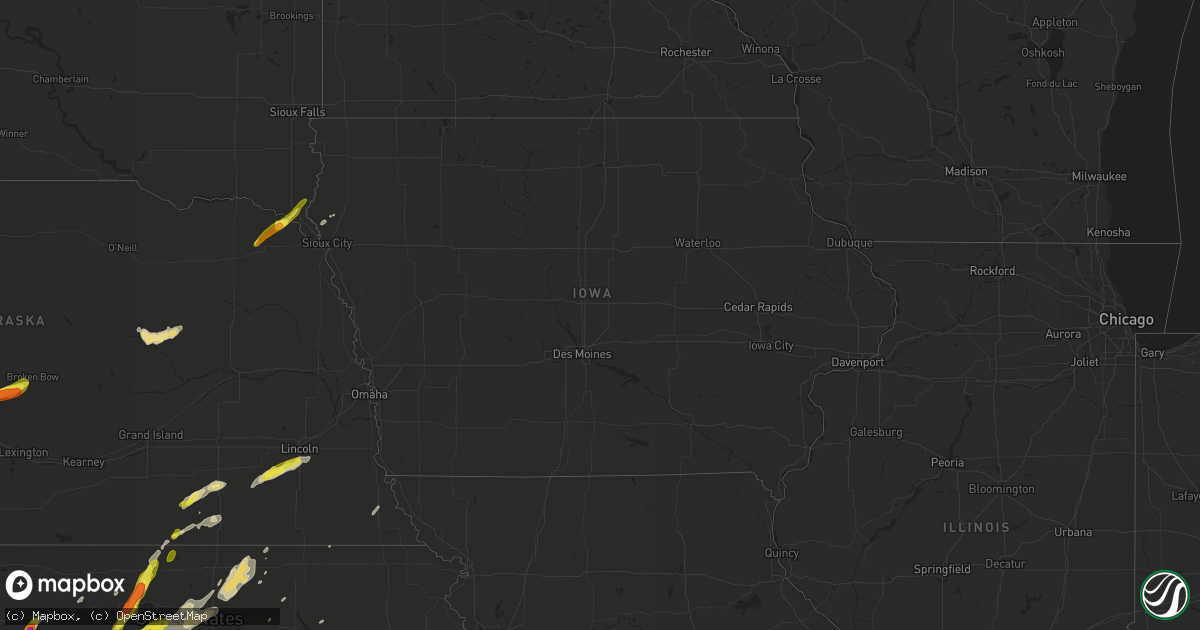 Hail map in Iowa on October 6, 2017