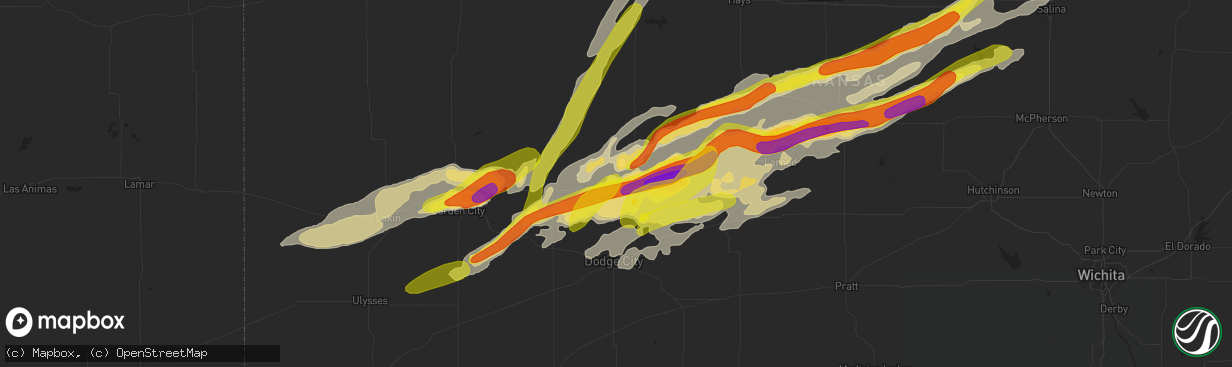 Hail map in Jetmore, KS on October 6, 2017