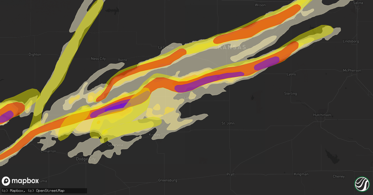 Hail map in Larned, KS on October 6, 2017