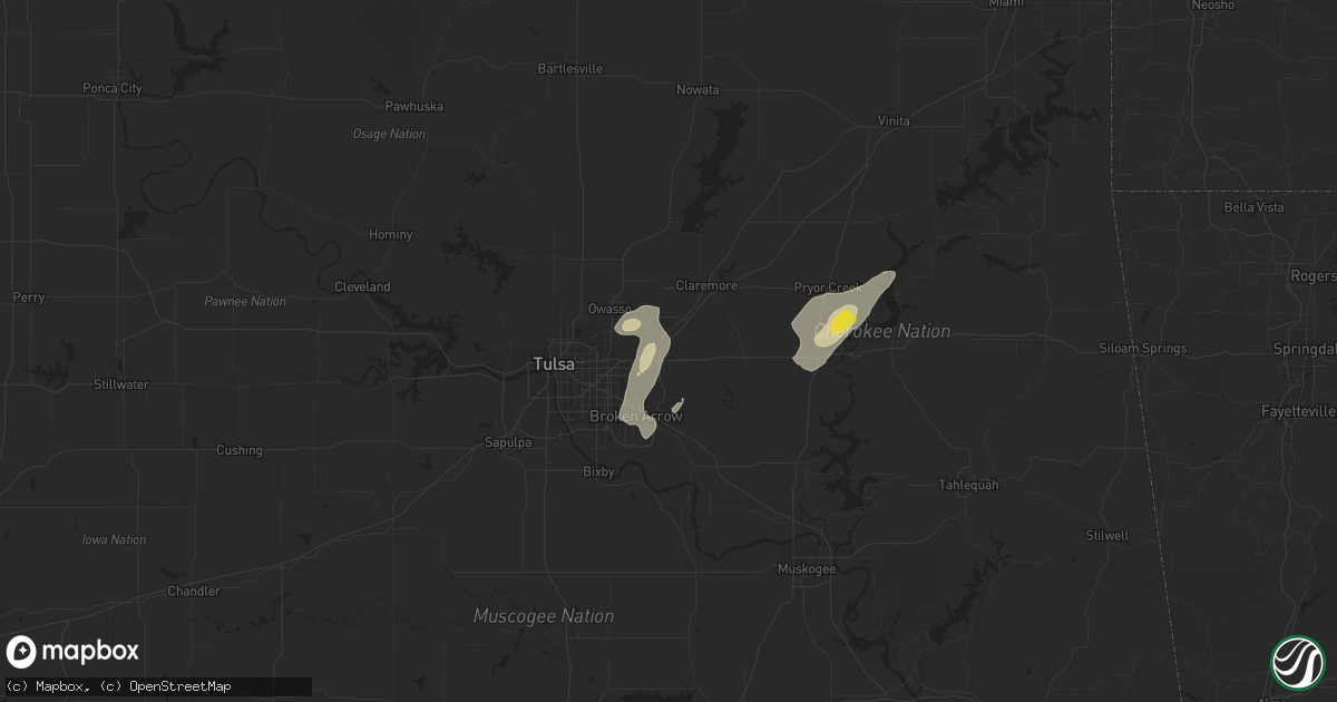 Hail map in Catoosa, OK on October 6, 2018