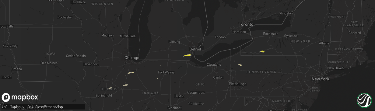 Hail map on October 6, 2018