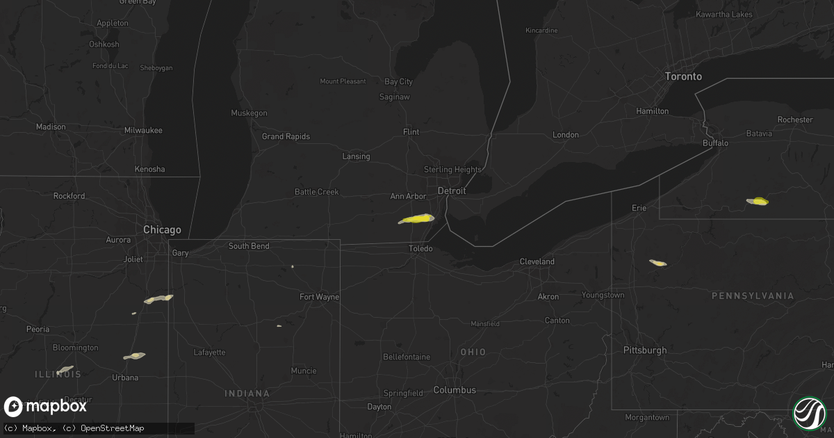 Hail map on October 6, 2018