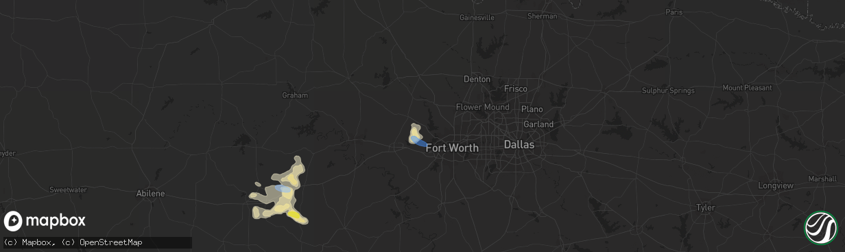 Hail map in Azle, TX on October 6, 2019