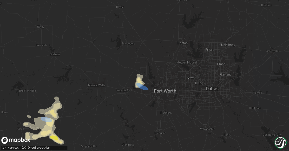 Hail map in Azle, TX on October 6, 2019