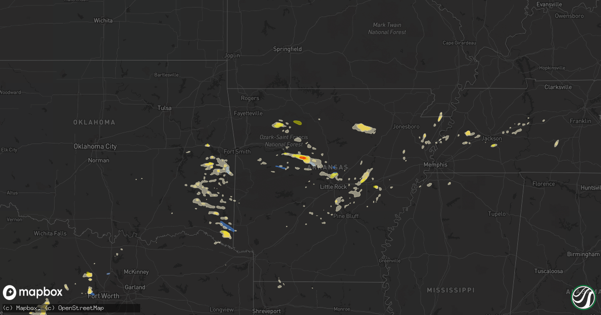 Hail map on October 6, 2019