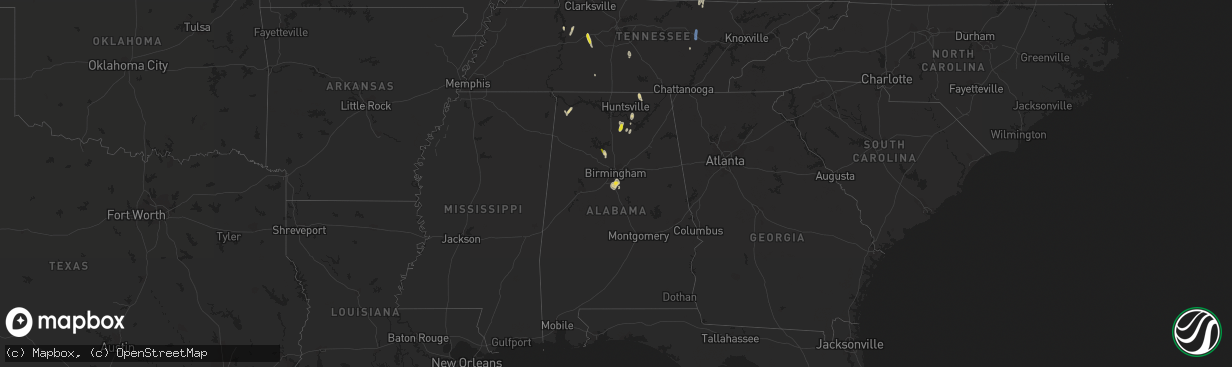 Hail map on October 6, 2021