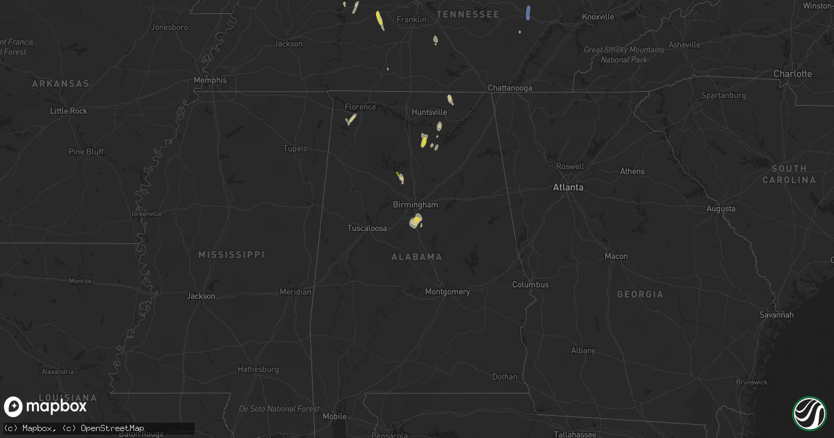 Hail map on October 6, 2021
