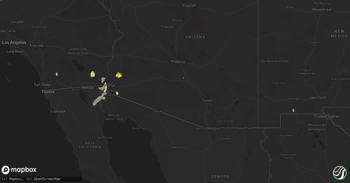 Hail map in New Mexico on October 6, 2022