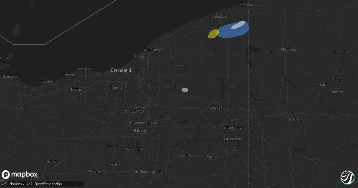 Hail map in Hiram, OH on October 6, 2024