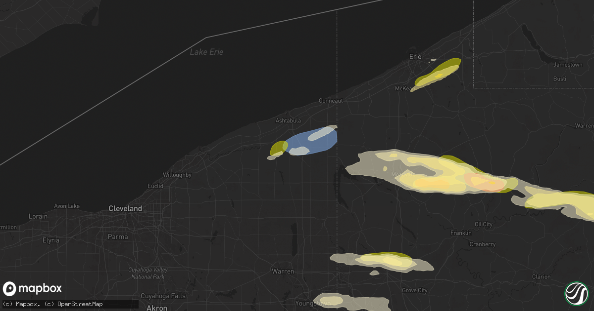 Hail map in Jefferson, OH on October 6, 2024