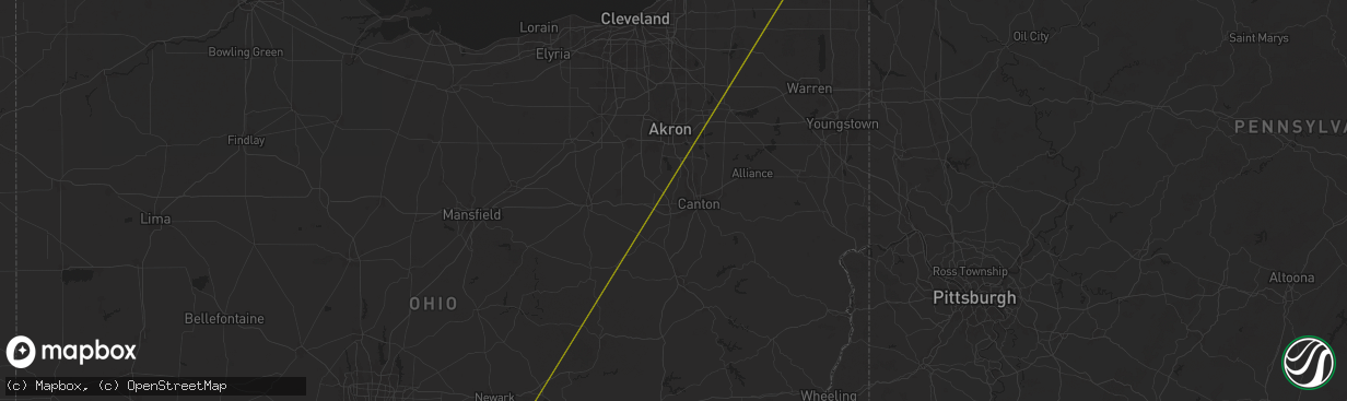 Hail map in Massillon, OH on October 6, 2024