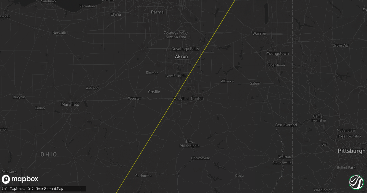 Hail map in Massillon, OH on October 6, 2024