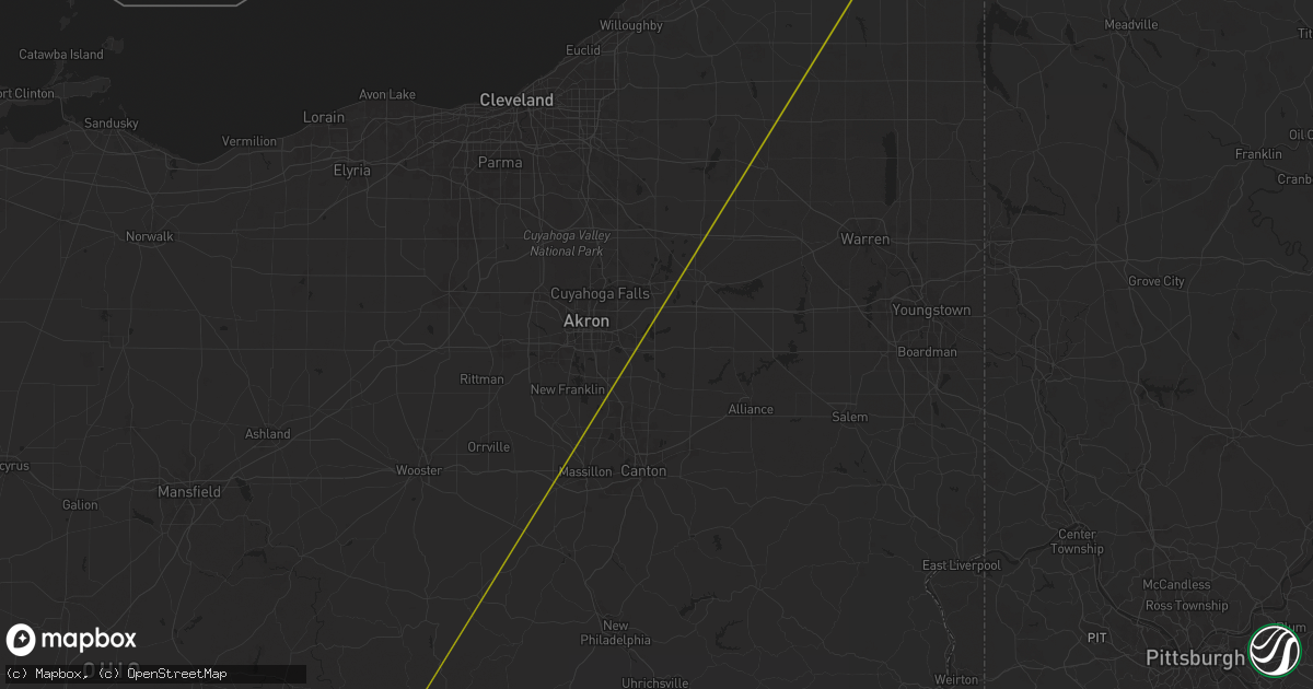 Hail map in Mogadore, OH on October 6, 2024