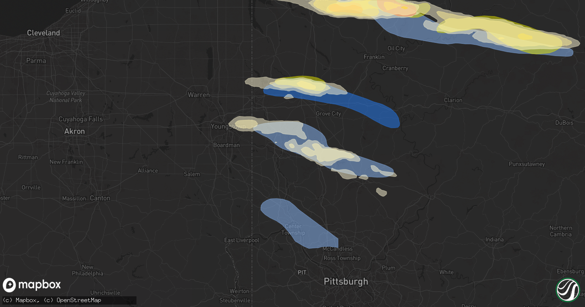 Hail map in New Castle, PA on October 6, 2024