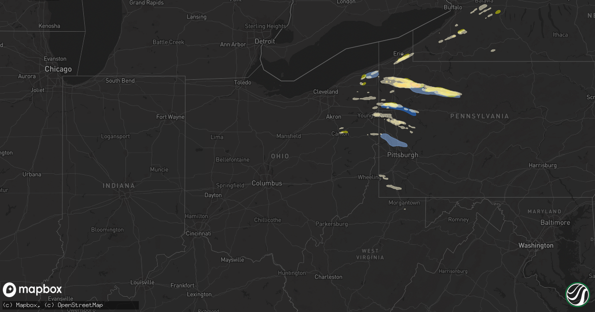 Hail map in Ohio on October 6, 2024